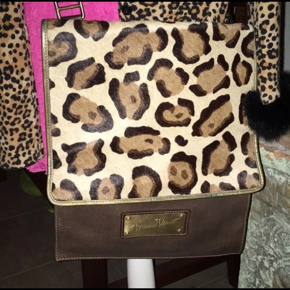 Large Gorgeous Leather Pony-Hair Crossbody